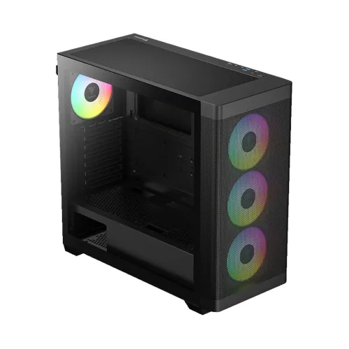 Case GAMDIAS ATHENA M3 Black ARGB – Mid Tower | 4 Fan ARGB PWM